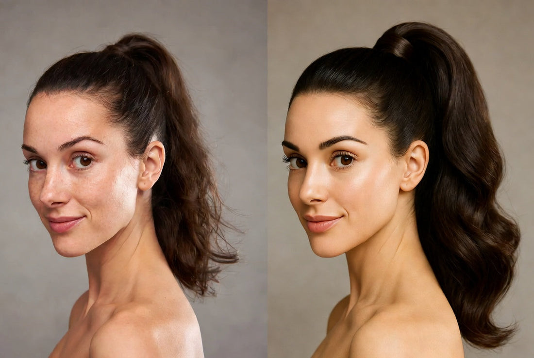 Ariana Inspired High Ponytail With Real Human Hair Extensions For Natural Length And Volume