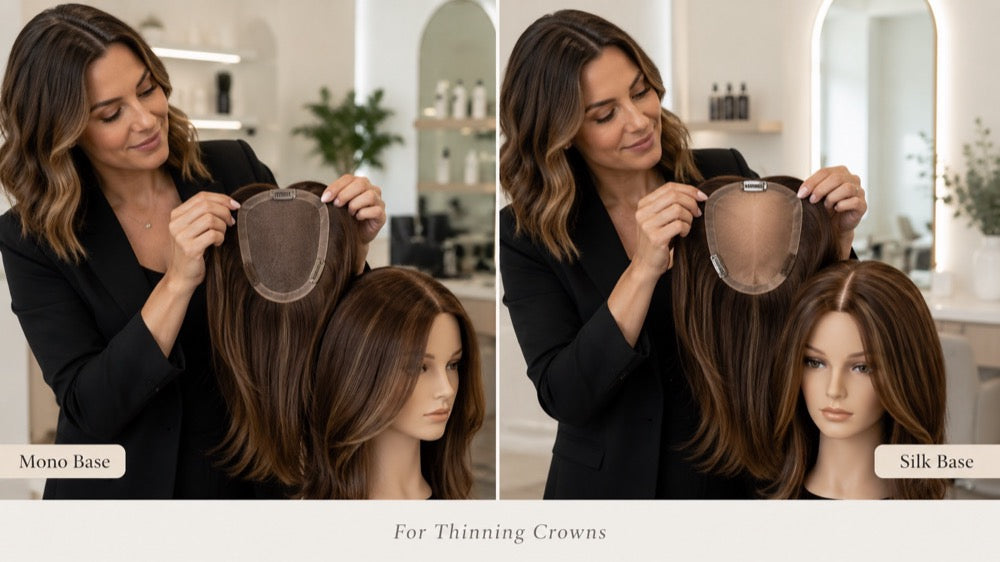 Mono vs Silk Base Hair Toppers: A Realistic Comparison for Thinning Crowns