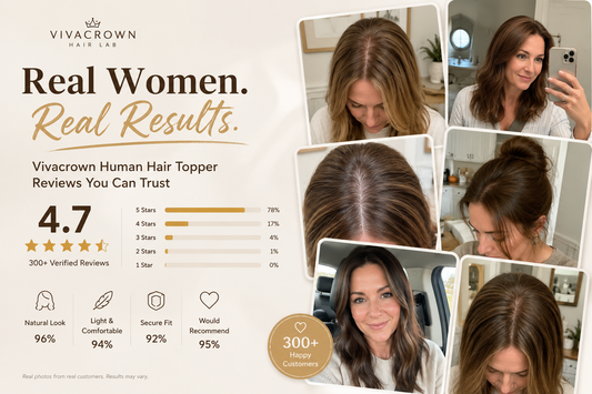Vivacrown Human Hair Topper Reviews: Rated 4.7/5 Stars by 300+ Verified Buyers