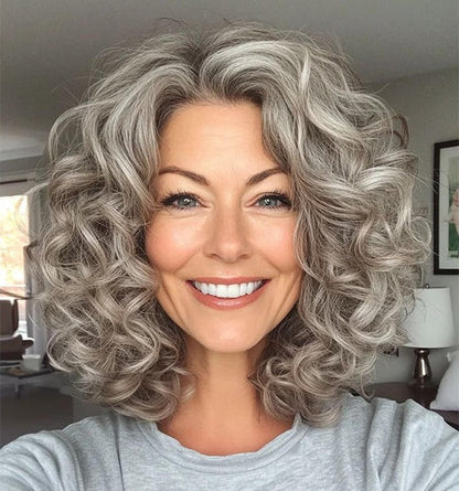 Hot Sale Fashion Curly Hair Toppers for Women with Thinning Hair-Cover Grays, Boost Volume