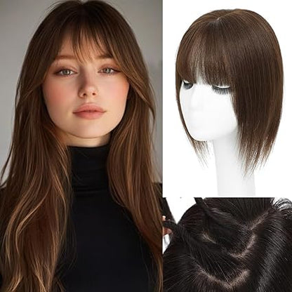 2025 New Straight Hair Topper With Bangs For  Women With Thinning Hair