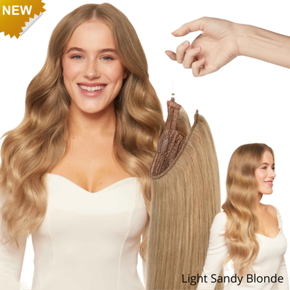 100%Human Halo Hair Extension Natural Hidden Wire