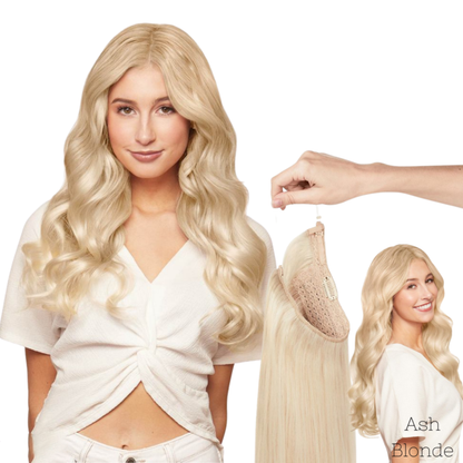 100%Human Halo Hair Extension Natural Hidden Wire