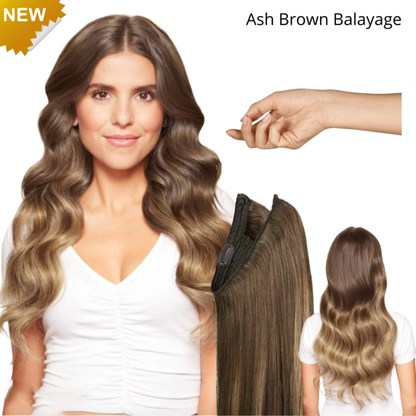 100%Human Halo Hair Extension Natural Hidden Wire