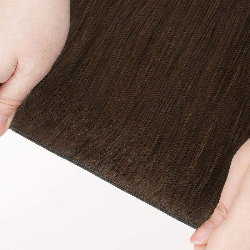 Human Hair Extensions Invisible Genius Weft Black ( #1 )