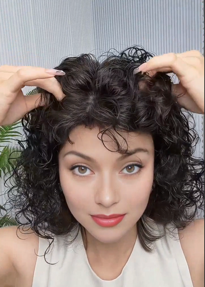 Premium Curly Mono Base Hair Toppers Human Hair for Women