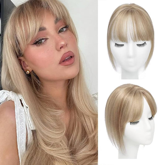 夏に使える通気性とナチュラルなストレートヘア用トッパー。薄毛の女性向け。 