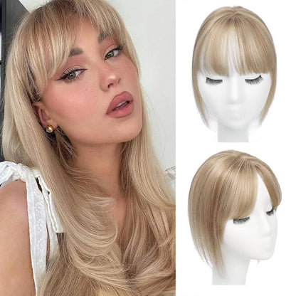 2025 New High-quality Straight Hair Topper With Bangs For Women With Thinning Hair