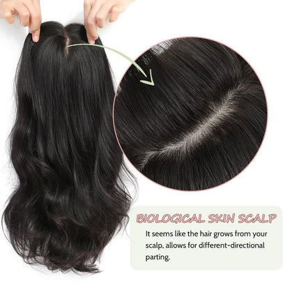 2025 New Lightweight&Breathable Wavy Hair Topper For Women With Thinning Hair