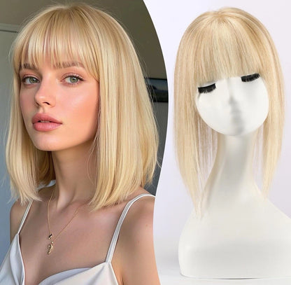 2025 New High-quality Straight Hair Topper With Bangs For Women With Thinning Hair