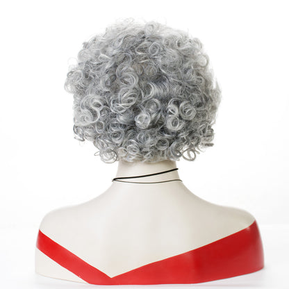 Gray Ombre Chemical Fiber Short Curly Hair Wig For Women