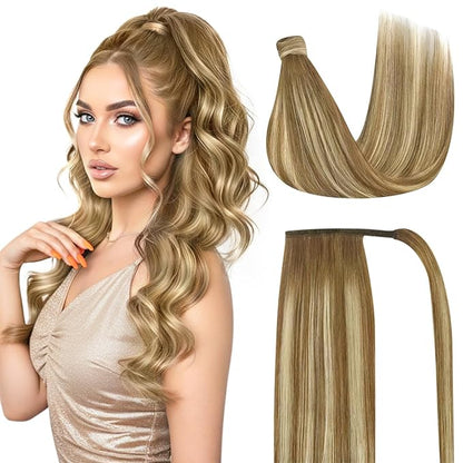 Premium Wrap Around Ponytail Extension | 100% Real Human Hair-Drak Brown