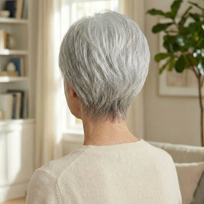 9*9cm Base Silver Full Hand tied Mono Base 100% Virgin Remy Hair Topper - VIVACROWN