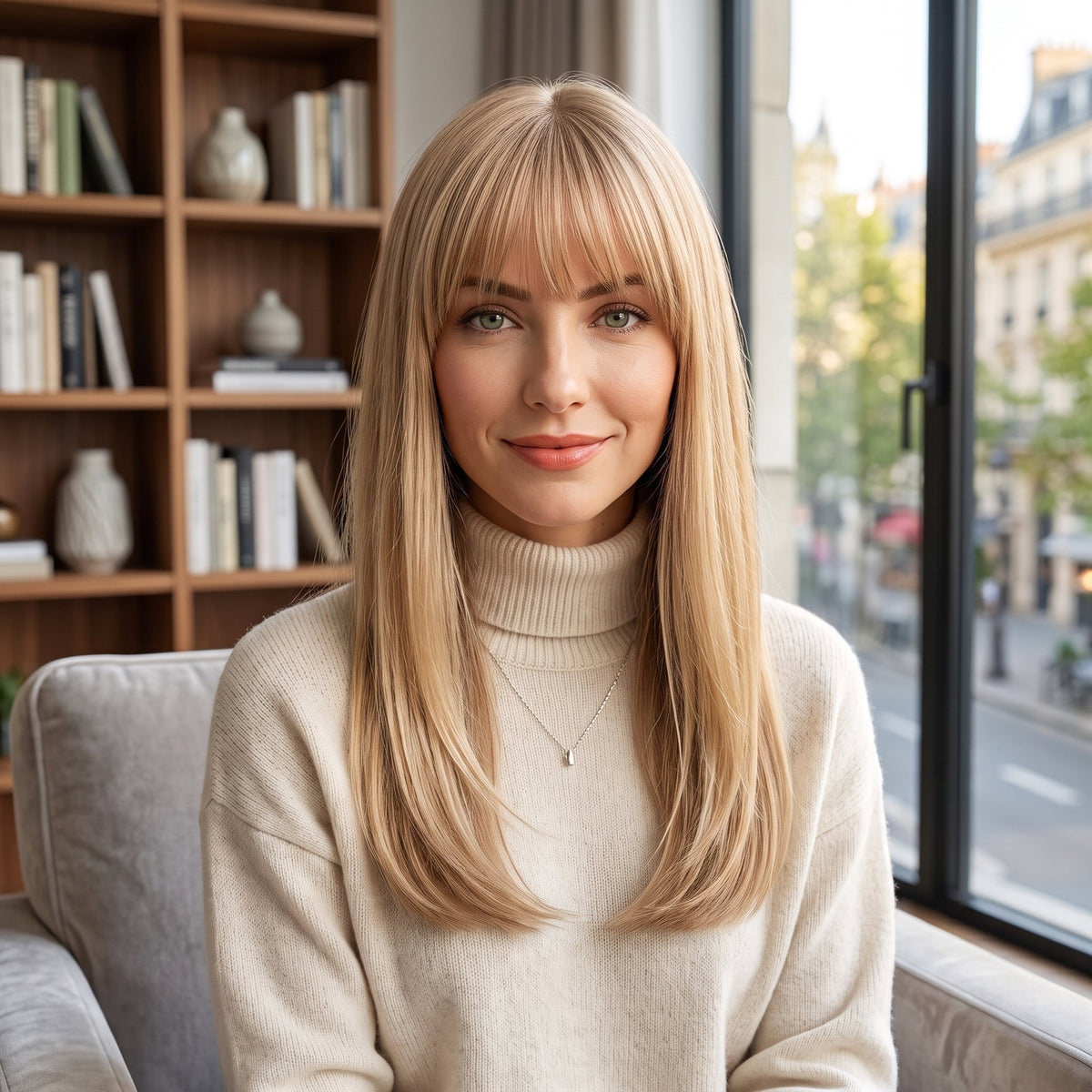 Breathable High Quality Hair Topper with Bangs for Women