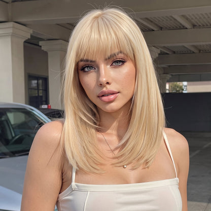 Breathable High Quality Hair Topper with Bangs for Women