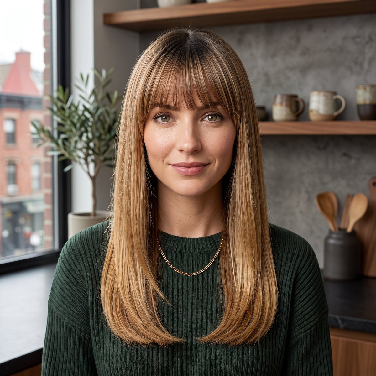 Breathable High Quality Hair Topper with Bangs for Women