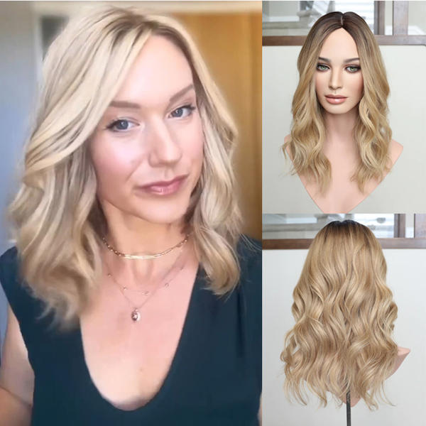Blonde Wavy & Curly Hair Toppers Sale for Women
