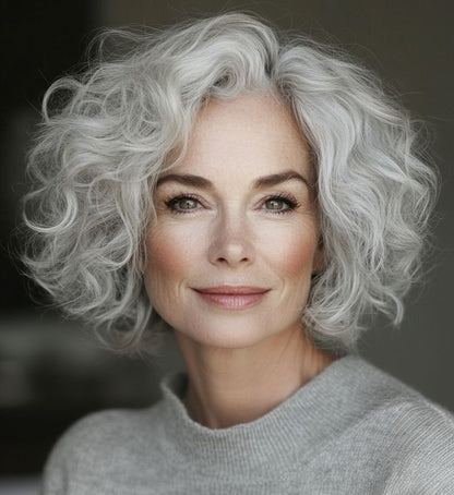 Hot Sale Fashion Curly Hair Toppers for Women with Thinning Hair-Cover Grays, Boost Volume