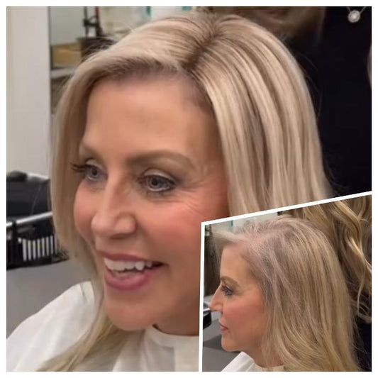 女性用リアルストレートヘアトッパー