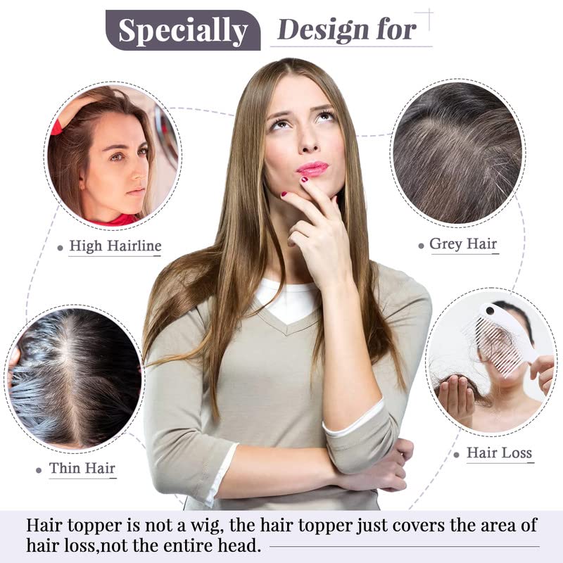 2025 New Lightweight&Breathable Wavy Hair Topper For Women With Thinning Hair