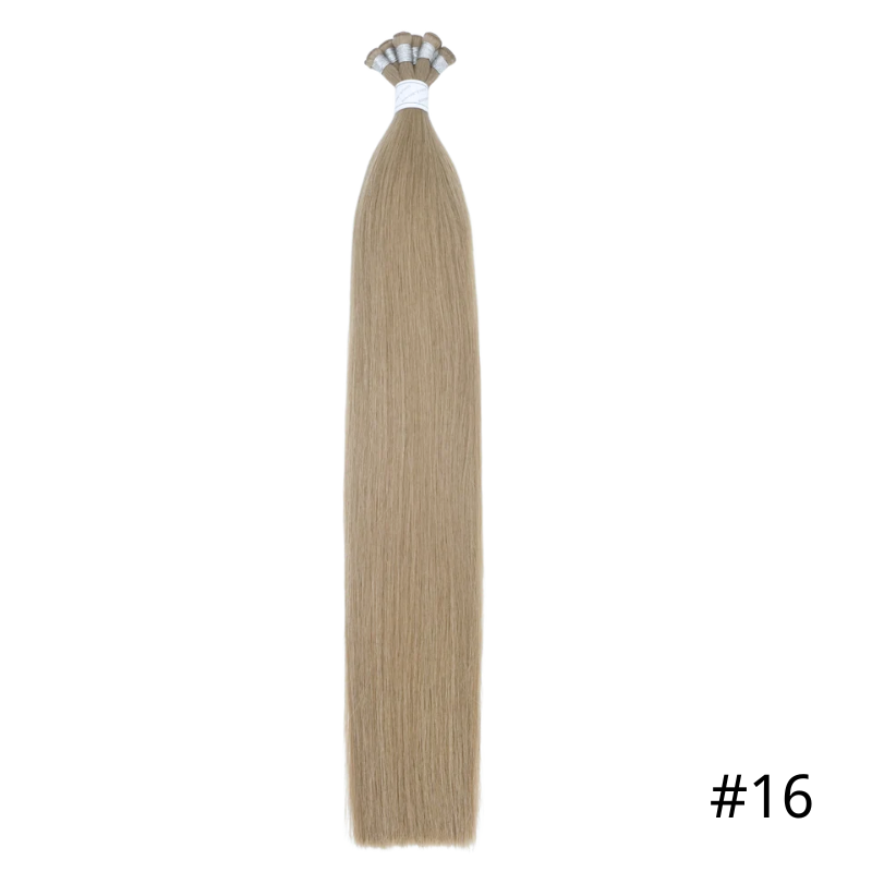 Human Hair Extensions Invisible Genius Weft Light Brown ( #6 )