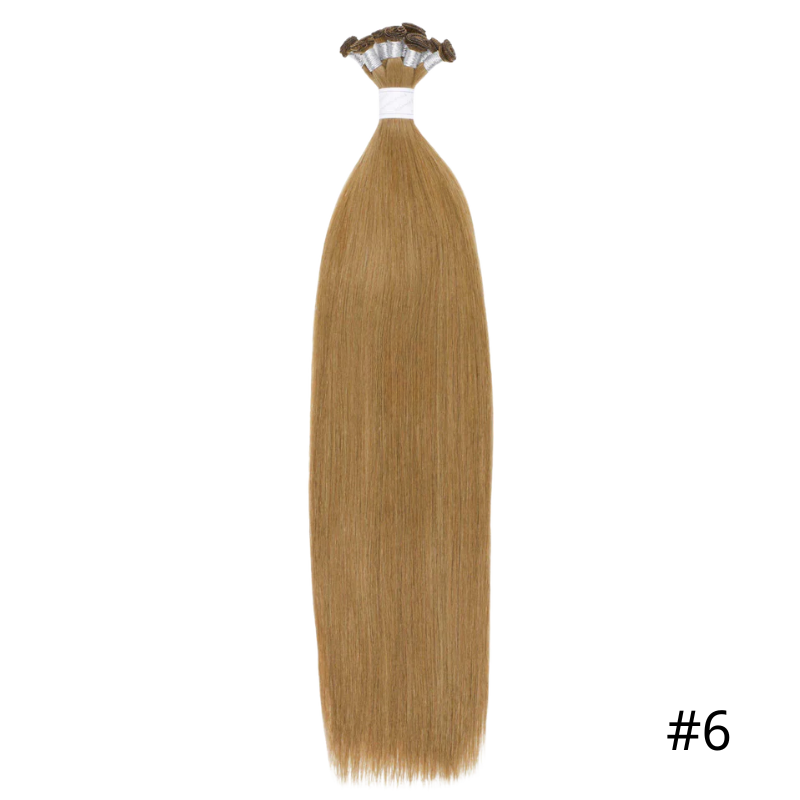 Hand Tied Weft Sew In Hair Extensions Color #18