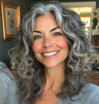 Hot Sale Fashion Curly Hair Toppers for Women with Thinning Hair-Cover Grays, Boost Volume