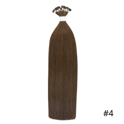 Best Hair Hand Tied Weft Real Human Hair Extensions (#1B)