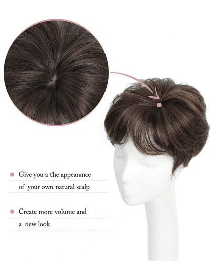 Summer Breathable&comfortable Short Hair Topper For Thinning Hair