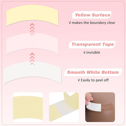 Lace Front Support Tape CC Contour for Hair Topper Wigs