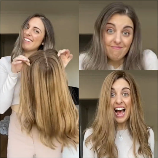 🔥ホットセール🔥女性用ナチュラルウェーブヘアトッパー