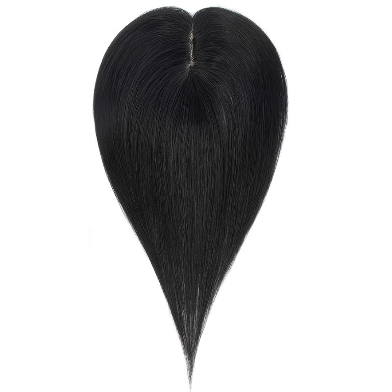 Luxury Blonde Highlights Straight Hair Topper for Women | Silk Base Human Hair Piece