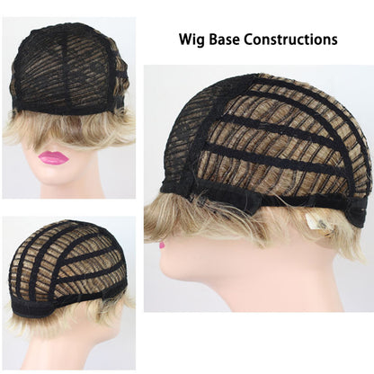 Blonde High Quality Short Wigs for Women Pixie Cut Wigs Natural Layered Hair