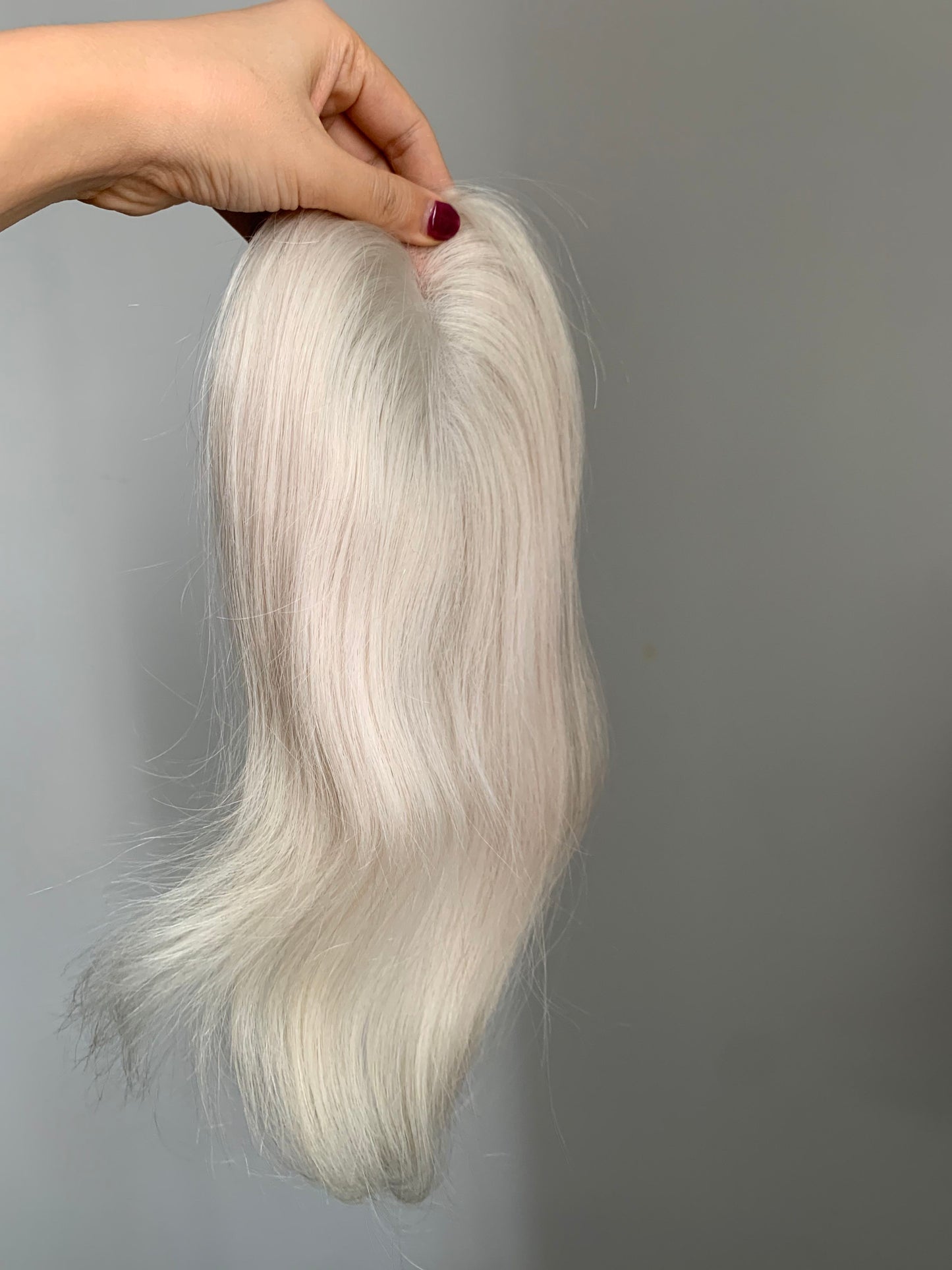 (Rhode Bicknell) 10*12cm Mono Base Straight Human Hair topper Without Bangs