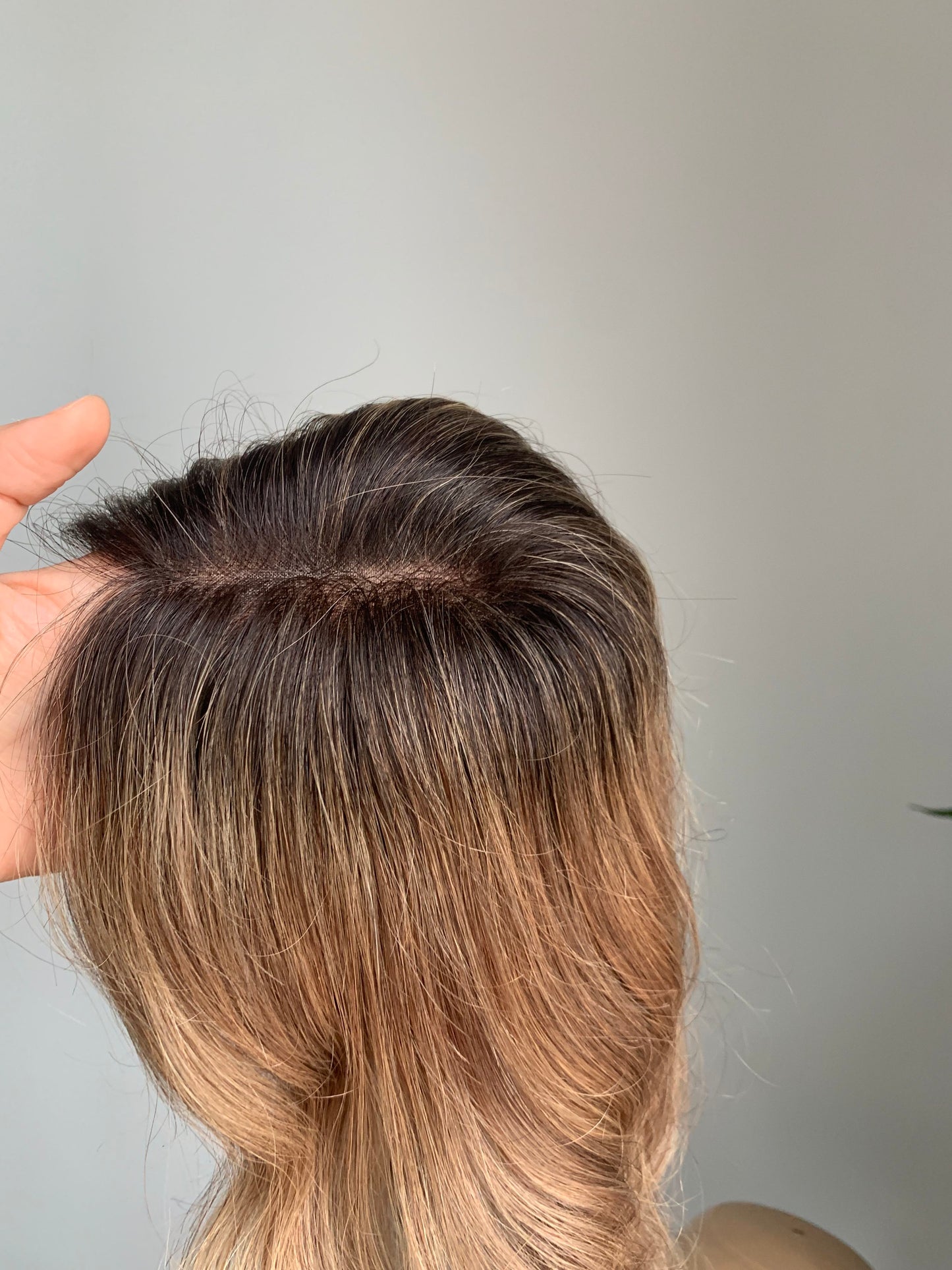 10*12cm Mono Base Wavy Human Hair topper Without Bangs