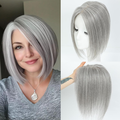 Instant Hair Thickening Crown Topper – Pre-Styled Invisible Topper