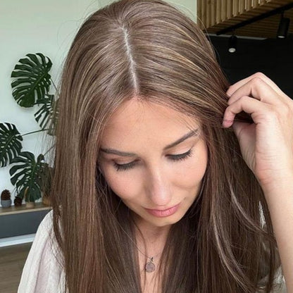 Instant Hair Thickening Crown Topper – Pre-Styled Invisible Topper