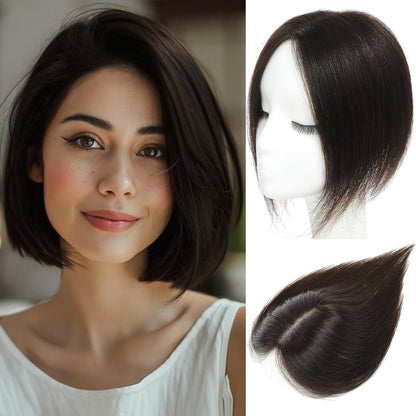 Instant Hair Thickening Crown Topper – Pre-Styled Invisible Topper