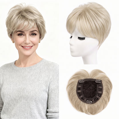 Classic Straight Pixie Hair Topper – Instant Fullness for Thinning Crowns
