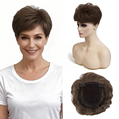 Classic Straight Pixie Hair Topper – Instant Fullness for Thinning Crowns