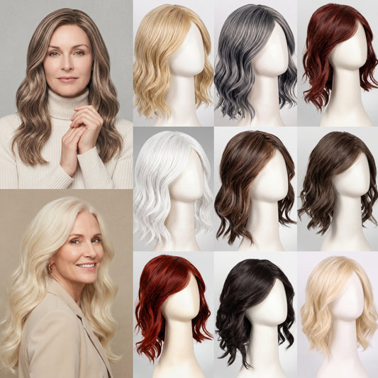 Seamless Wavy Topper for Thinning Hair – Instantly Volume-Boosting Crown Piece