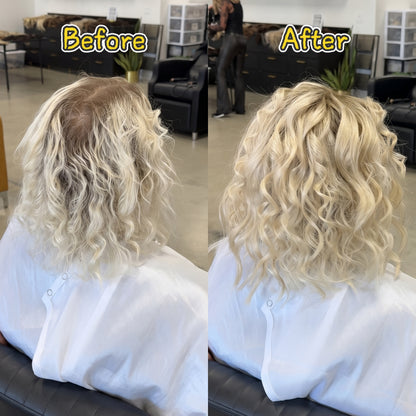 Bouncy Curly Hair Topper for Thinning Hair | Clip-in Crown Coverage Hairpiece for Women