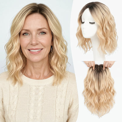 Natural Wavy Hair Topper for Crown Volume & Thinning Hair