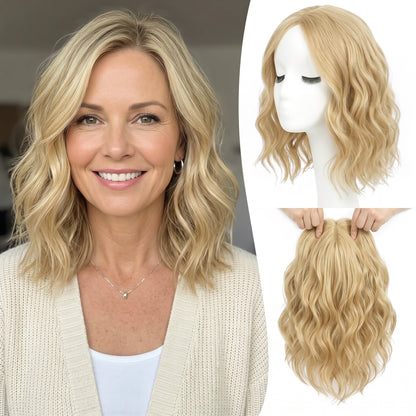 Natural Wavy Hair Topper for Crown Volume & Thinning Hair