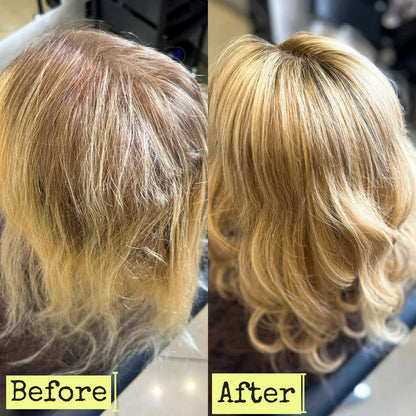 Seamless Wavy Hair Topper for Women – Natural Hairline & Crown Volume