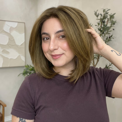 Middle Part Straight Hair Topper for Thinning Hair – Clip In Crown Volume
