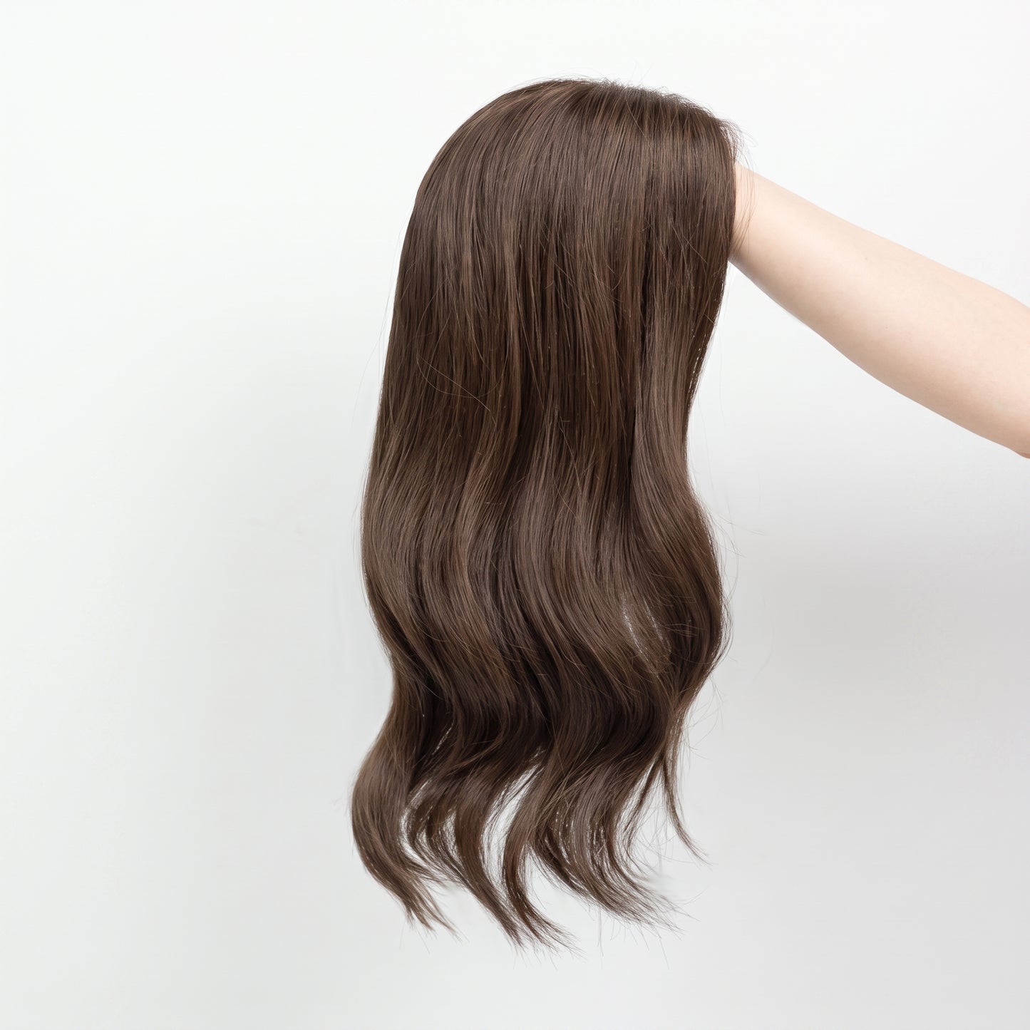 7"x8" Hand-Tied Mono Base Real Human Hair Topper | Seamless Lace Front, Lightweight & Realistic Density for Women