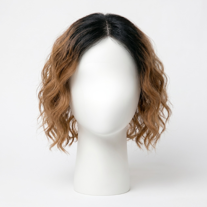 Premium Curly Mono Base Hair Toppers Human Hair for Women