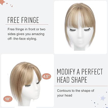2025 New Breathable&Comfortable Hair Topper with Bangs for Women