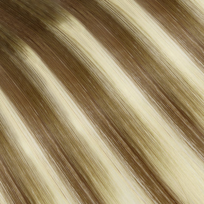 Extensiones de cabello humano REMY con cinta adhesiva de 10 pulgadas, 100 g, 40 unidades por paquete, sin costuras.